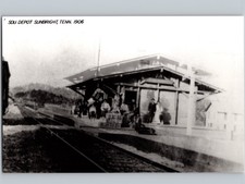 c1970 Southern Pacific SP Depot Sunbright Tennessee TN Morgan County RPPC Photo picture