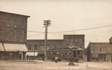 LP45 Plymouth Ohio North Side Square Street Car Trolley  RPPC Postcard picture