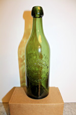 1890s GREEN ROBERT PORTNER BREWING CO ALEXANDRIA VIRGINIA BLOB TOP BEER BOTTLE picture