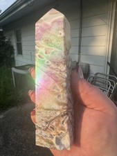 Druzy Angel Aura Sphalerite Tower Rainbow Sparkle Crystal Point  picture