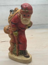 Vaillancourt Folk Art 1989 Chalkware Santa with Child & Toy Sack No. 49 Signed picture