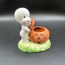 Casper The Friendly Ghost Ceramic Halloween Tealight Candle Holder 1986 Vintage picture