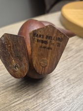 Marked Original  Bolling Carved Teak Wooden Duckling Denmark Shelf Sitter 4” picture