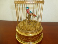VINTAGE FRENCH BONTEMS SINGING BIRD CAGE BIRD MECHANICAL AUTOMATON (Watch Video) picture