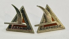 STERLING WW2 Northrop Aircraft Co 3 Years Service Employee Lapel Pins Lot Of 2 picture