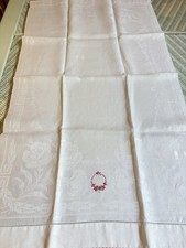 Lovely Vintage Irish Damask Bath Towel ~ Beautiful Clean Condition ~ 21” X 37” picture
