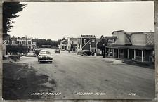 Main Street Cars Coca Cola Sign Hulbert Michigan UP EKC RPPC Postcard B714 picture