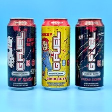 G Fuel Limited Edition Horror Can Energy Drink Jason Chucky Freddy Halloween picture