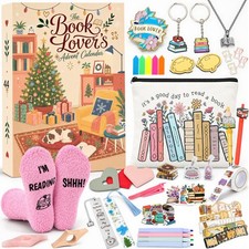 Book Lovers Advent Calendar 2026, 24 Reading & Stationery Gifts for brown picture