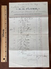 1891 Eureka Humboldt County Co California Ca E G Pluke Antique Billhead Account picture