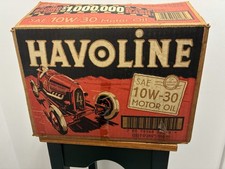 Vintage Havoline Oil Anniversary Quart Case W/ 1904 Race Car Graphics (Box Only) picture