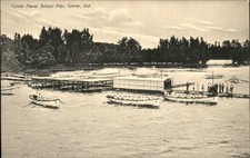 Culver Indiana IN Naval School Pier c1900s-10s Vintage Postcard picture
