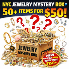 50+ Jewelry Mystery Box $50 Rings Earrings Necklaces Keychains New Surprise Lot picture