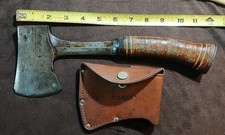 Vtg 1940-1950 ESTWING 14A Hatchet W/ Leather Sheath, U.S.A. picture