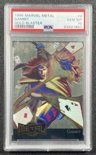 GAMBIT PSA 10 1995 FLEER METAL MARVEL #4 GOLD BLASTER BLASTERS 1891 picture