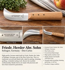 Vtg Don Carlos Skinning Hunting Knife Friedr Herder Abr Sohn NEW picture