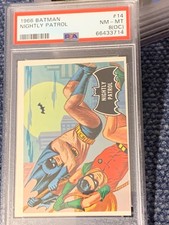 1966 TOPPS BATMAN #14 NIGHTLY PATROL PSA 8 oc picture
