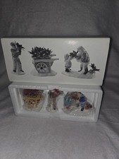 The Snow Village Accessory Department 56 Poinsettias For Sale Set of 3 picture