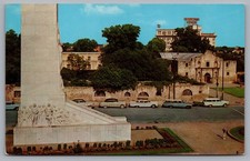 Aerial View Alamo Plaza, Old Cars, Monument, Hotel, San Antonio, TX.Postcard 149 picture