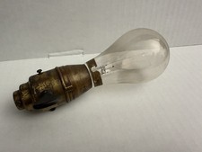 Antique Thomas Edison 20c New Type Light Bulb 1882 With Schaefer Base 1885 picture