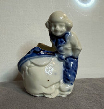 Antique German Porcelain Figural Match Striker / Toothpick Holder – 3.5 Inches picture