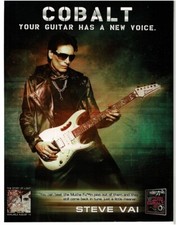 2012 ERNIE BALL Slinky Cobalt Guitar Strings STEVE VAI Magazine Ad picture