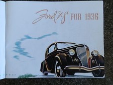 1936 FORD V8 BROCHURE  '' RHD AUSTRALIAN VERSION''   picture