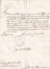 YY663-CARDINAL FERDINANDO MARIA DE ROSSI AUTOGRAPH 1769 picture