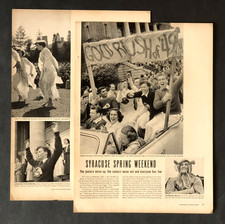 1949 Syracuse University Article Spring Weekend Cheerleaders Parade Dance Vtg picture