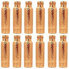 12 X 100% Pure Copper Water Bottle For Leak Proof Ayurveda Health Benefits1000ml picture