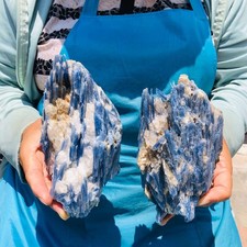 4.4LB 2pcs Natural beautiful Blue KYANITE with Quartz Crystal Specimen Rough picture