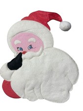 Vintage Santa wall hanging applique felt? estate find picture