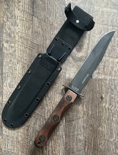 KA-BAR Ek commando knife EK45 Model 5 Fixed Blade Custom Walnut Handle Scales picture