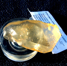 Libyan Desert Glass Meteorite Tektite impact specimen( 309 crt) Flat Yellow Gem picture