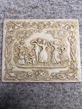 Vintage Scottish Dancers Monymusk Reel Relief Wall Plaque Historic Impressions picture