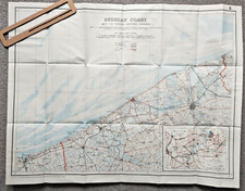 Belgian Coast with Navigable Channels - 1922 Antique Naval Admiralty WW1 Map picture