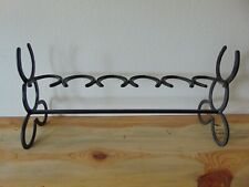 Handmade Horseshoe and wrought iron boot rack for 3 pair picture