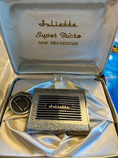 Vintage 1960s Juliette Super Pocket Radio w/ Case picture