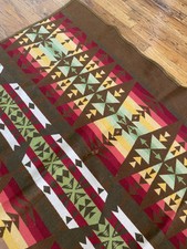 VIntage 1920s 1930s Early Pendleton Trade Blanket 75 x 55