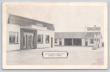 Gas Service Station Hoover Motel Restaurant Westville IN Indiana 1939 Postcard picture