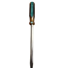 Vintage Thorsen 228 USA Flat Head Slotted Screwdriver Amber Green Handle picture