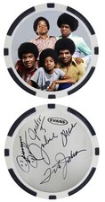 THE JACKSON 5 - MUSIC LEGEND - POKER CHIP - ***SIGNED*** picture