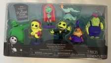 NIB Nightmare Before Christmas 7 pcs Black Light UV Collectable Figures SAME DAY picture