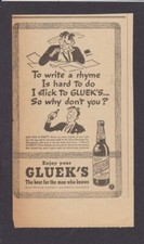 1940 Gluek's Beer Newsp. Ad Print - Davenport Daily Times -ENJOY YOUR GLUEK'S picture