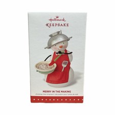 2015 Hallmark Merry In The Making Ornament - Making Memories - Baking Snowman picture
