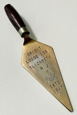 1872-1947 Masonic Orient Lodge No 126 Elizabeth NJ 75th Anniversary Mini Trowel picture