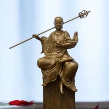 Handmade Brass Kṣitigarbha Bodhisattva Statue Zen Space Altar and Mindfulness picture