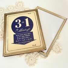 Lot Of 2 Vintage Brass Picture Frames 8x10” Mix Matched picture