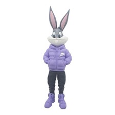 Urban Bugs Bunny Figure 3D Printed 13.25in Cartoon Display Purple Jacket Decor picture