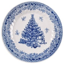 Queen's Seasons Greetings Blue Dinner Plate 6562854 picture